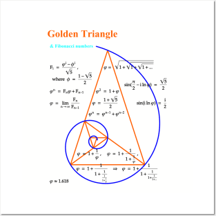 Golden Triangle & Fibonacci Numbers Posters and Art